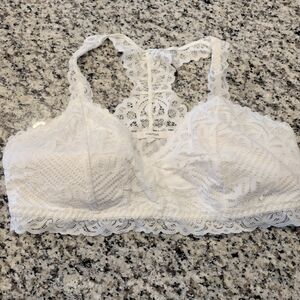 Elegant White Lace Bralette